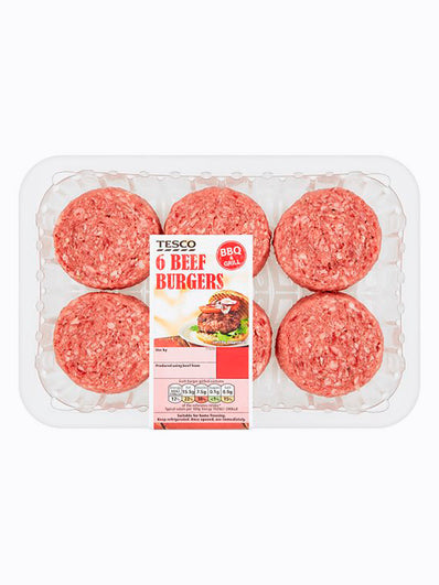 Tesco 6 Beef Burgers